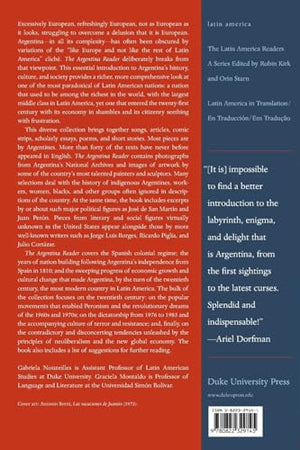 The Argentina Reader: History, Culture, Politics (The Latin America Readers),Used