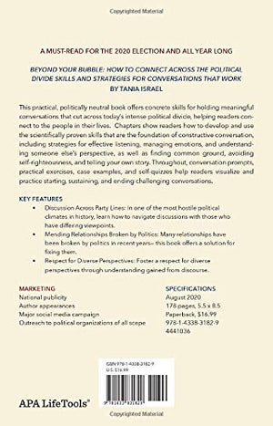 Beyond Your Bubble: How to Connect Across the Political Divide, Skills and Strategies for Conversations That Work (APA LifeTools,Used
