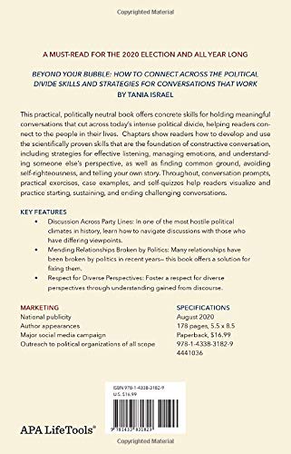 Beyond Your Bubble: How to Connect Across the Political Divide, Skills and Strategies for Conversations That Work (APA LifeTools,Used