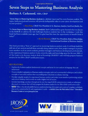 Seven Steps to Mastering Business Analysis,New