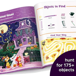 Halloween Hidden Pictures Puffy Sticker Playscenes: Over 50 Reusable Halloween Stickers to Decorate, Find Over 175 Hidden Object,Used