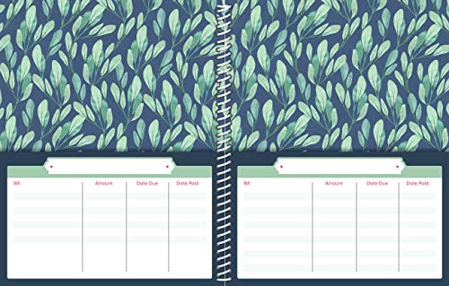 Bill Organizer: Keep Life Organized (Includes 12 Pockets and Password Log),New