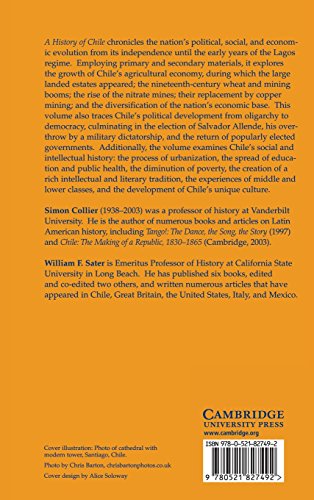 A History of Chile, 18082002 (Cambridge Latin American Studies, Series Number 82),Used
