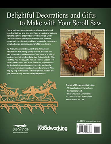 Big Book Of Christmas Ornaments And Decorations: 37 Favorite Projects And Patterns (Fox Chapel Publishing) Scroll Saw Designs Fo,Used