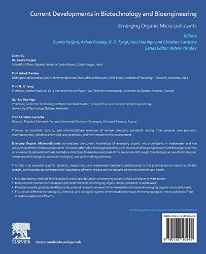 Current Developments in Biotechnology and Bioengineering: Emerging Organic Micropollutants,Used