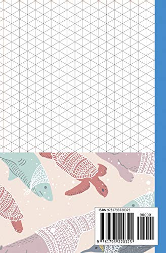 Isometric Reticle Paper: Grid Graph Paper Drawing 3D Triangular Paper, 0.28 Inch Equilateral Triangle (5.25 x 8, 100 Pages) Plan,Used