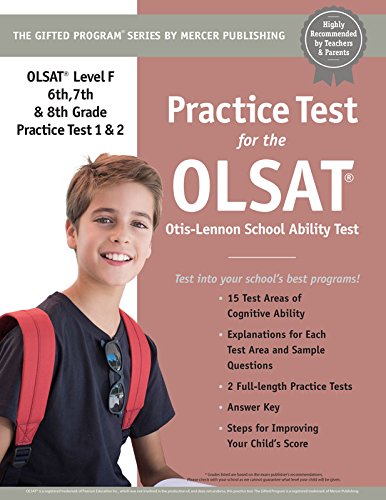 Practice Test for the OLSAT?(Grade 6, 7 & 8) Level F OtisLennon School Ability Test,Used