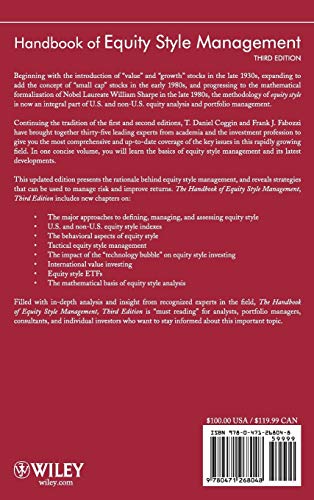 The Handbook of Equity Style Management, 3rd Edition,Used