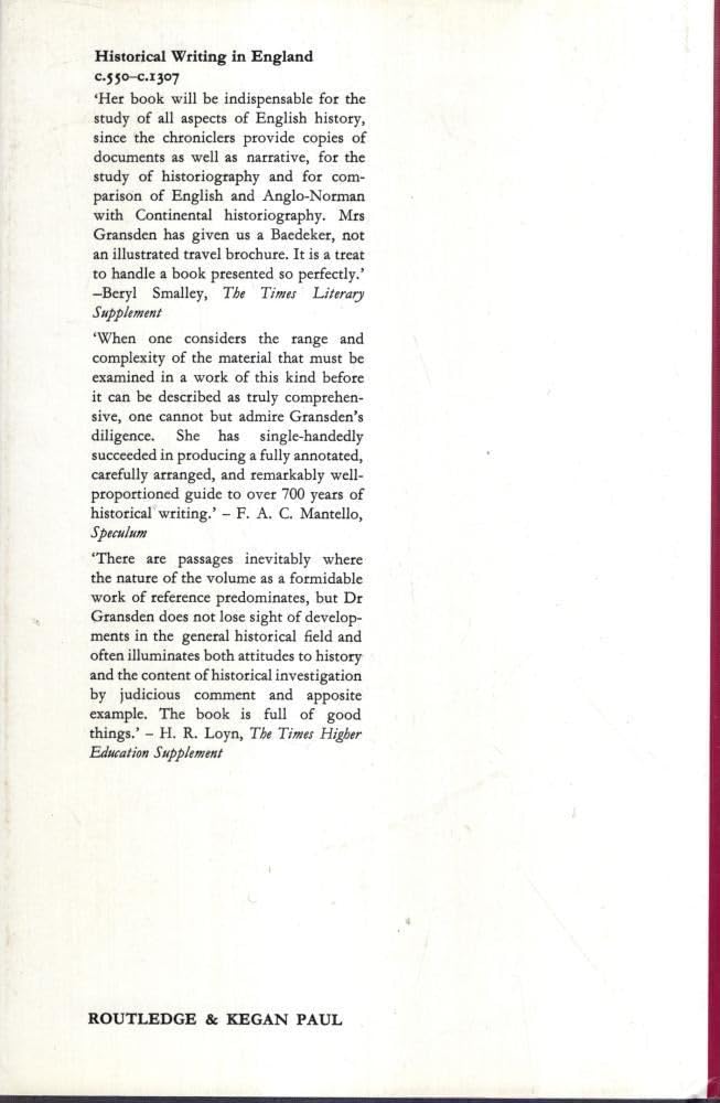 Historical writing in England,New