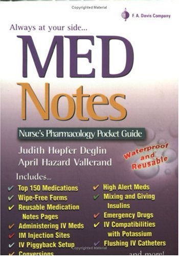 Mednotes: Nurse'S Pharmacology Pocket Guide,New