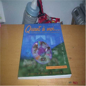 Quant a moi: Temoignages des Francais et des Franophones (2nd Edition: Instructor's Annotated Edition),Used