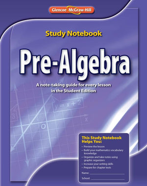 Prealgebra, Study Notebook (Merrill Prealgebra),New