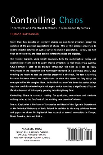 Controlling Chaos: Theoretical and Practical Methods in Nonlinear Dynamics,Used