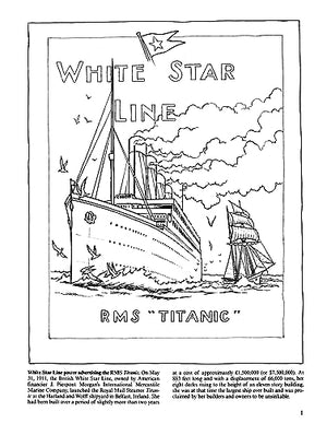 The Titanic Coloring Book (Dover World History Coloring Books)-used