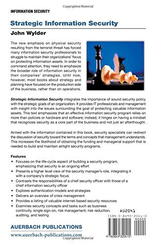 Strategic Information Security,Used
