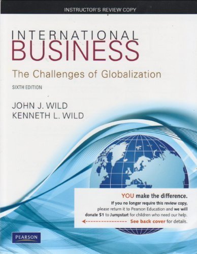 International Business The Challenges of Globalization Sixth Edition,Used