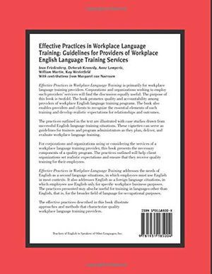 Effective Practices in Workplace Language Training: Guidelines for Providers of Workplace English Language Training Services,Used