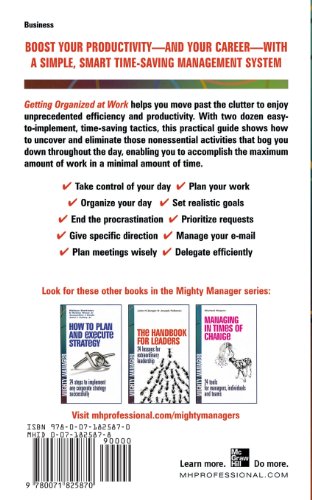 Getting Organized at Work: 24 Lessons for Setting Goals, Establishing Priorities, and Managing Your Time,Used
