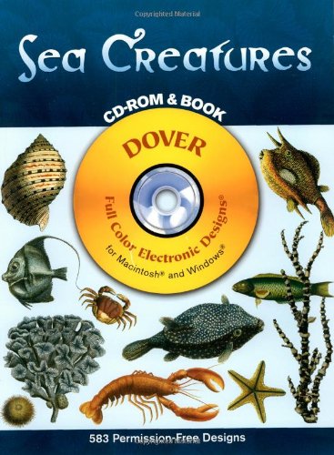 Sea Creatures CDROM and Book,Used
