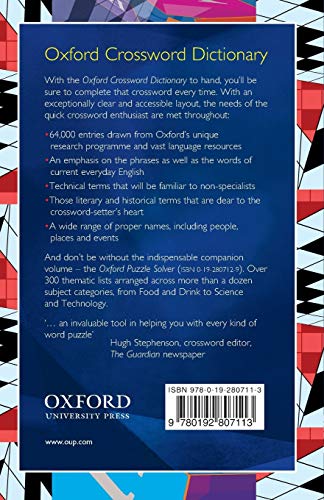 Oxford Crossword Dictionary (UK),Used