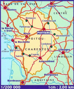 Michelin PoitouCharentes (Regional France, No. 521),Used