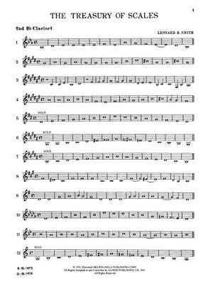 Treasury of Scales for Band and Orchestra: 2nd Bflat Clarinet,Used