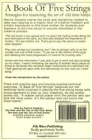 A Book Of Five Strings: Strategies For Mastering The Art Of Old Time Banjo,Used