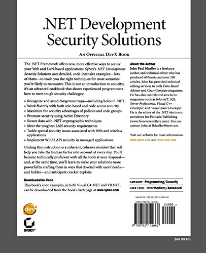 .NET Development Security Solutions,Used