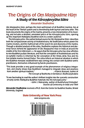 The Origins of Om Manipadme Hum: A Study of the Karandavyuha Sutra,New