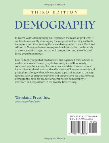 Demography: The Study of Human Population, Third Edition,Used