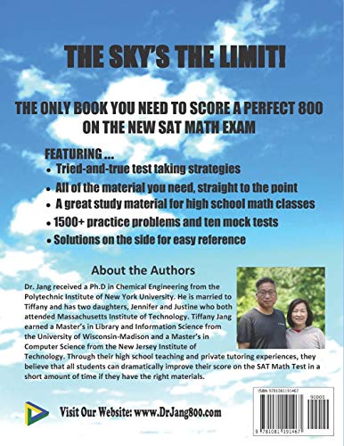 Dr. Jang's SAT* 800 Math Workbook New Edition,Used