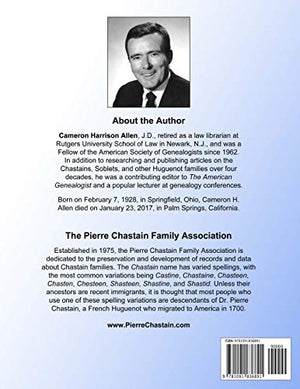 The Chastain Families of Manakin Town: and Pierre Chastain Revisited,Used