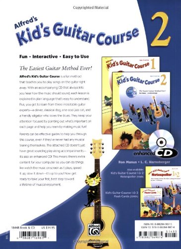 Alfred's Kid's Guitar Course 2: The Easiest Guitar Method Ever!, Book & Enhanced CD,New