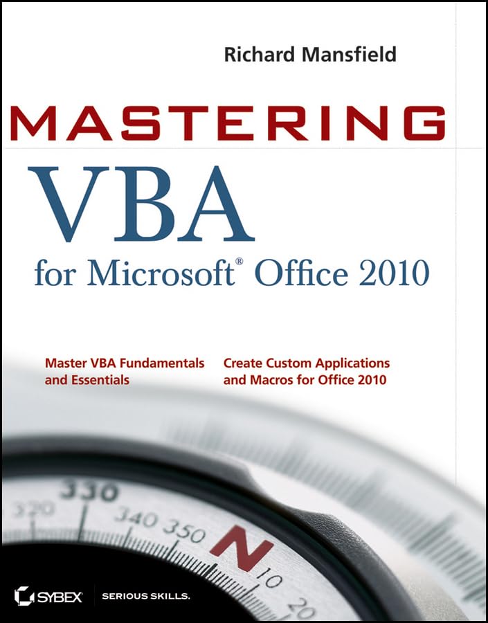Mastering VBA for Office 2010,Used