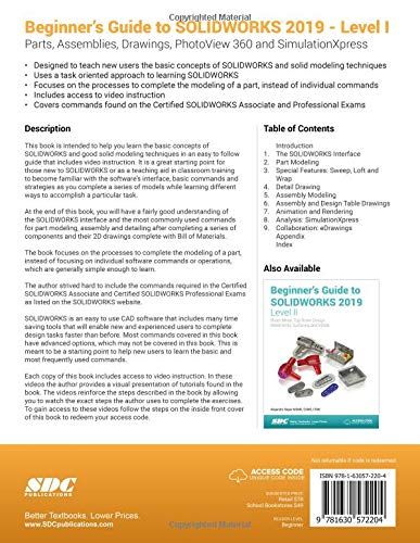 Beginner's Guide to SOLIDWORKS 2019  Level I,Used