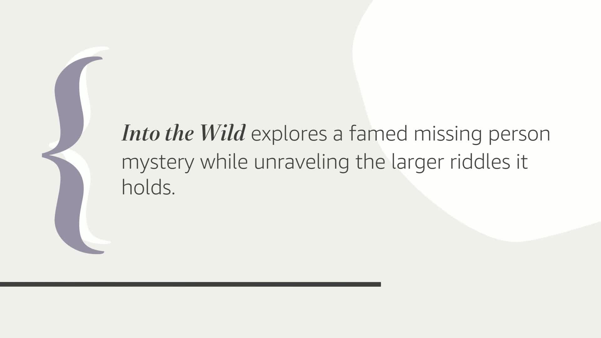 Into the Wild,New