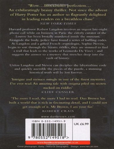 Dan Brown The Da Vinci Code (Paperback) /Anglais,Used