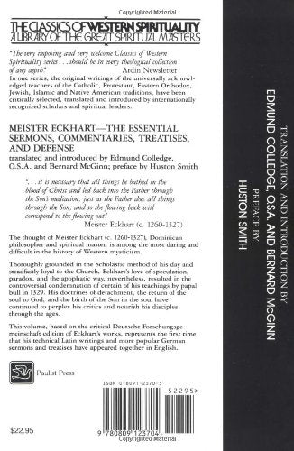 Meister Eckhart: The Essential Sermons, Commentaries, Treatises And Defense (Classics Of Western Spirituality),New