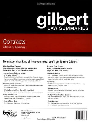 Gilbert Law Summaries On Contracts,Used