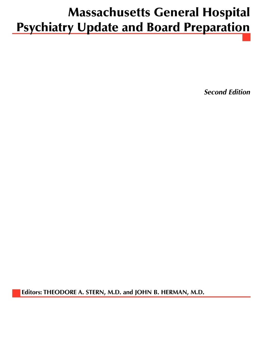 Massachusetts General Hospital Psychiatry Update & Board Preparation, Second Edition,Used