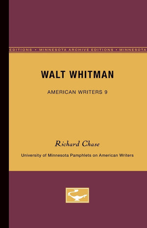 Walt Whitman  American Writers 9: University Of Minnesota Pamphlets On American Writers (University Of Minnesota Pamphlets On A,New