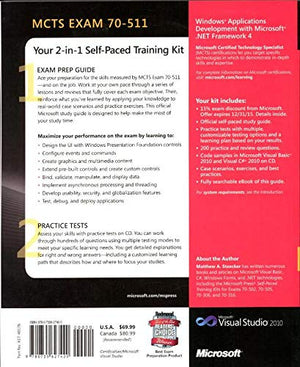 MCTS SelfPaced Training Kit (Exam 70511): Windows Application Development with Microsoft .NET Framework 4,Used