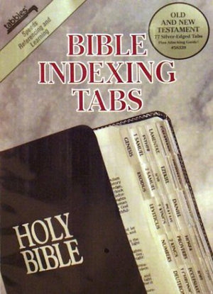 Bible Tab: Clear Tab with Silver Center Strip and Black Lettering,New