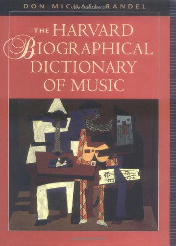 The Harvard Biographical Dictionary Of Music (Harvard University Press Reference Library),New