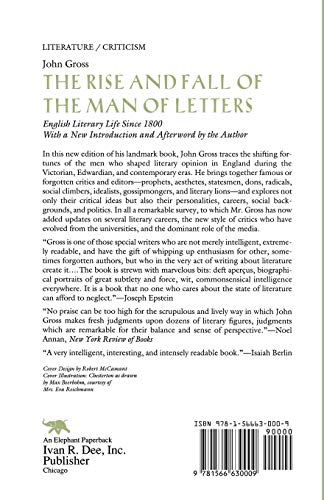 The Rise and Fall of the Man of Letters: English Literary Life Since 1800,Used