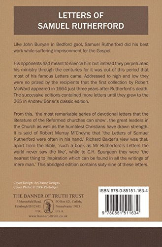 The Letters of Samuel Rutherford (Puritan Paperbacks),New