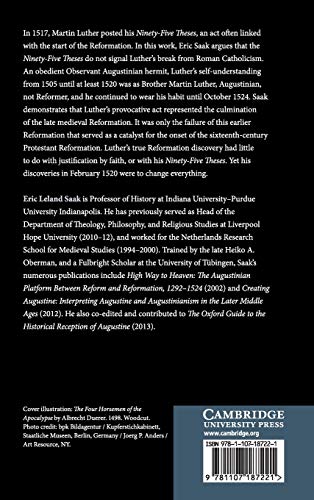 Luther and the Reformation of the Later Middle Ages,Used