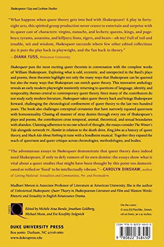 Shakesqueer: A Queer Companion to the Complete Works of Shakespeare (Series Q),Used