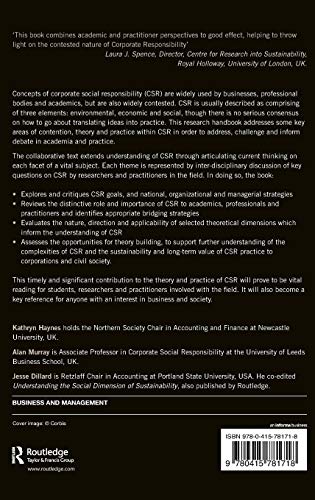 Corporate Social Responsibility: A Research Handbook,Used