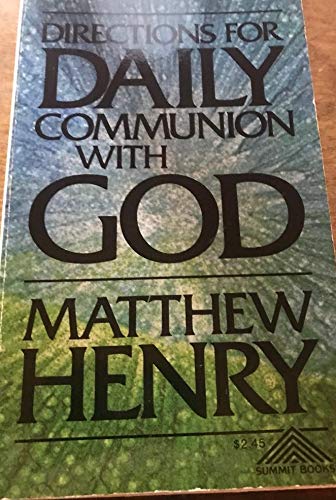 Directions for Daily Communion with God,Used